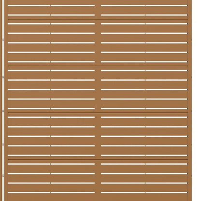 Set Of Two Brown Geometric Steel 12 Outdoor Privacy Screen HomeRoots