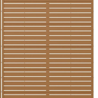 Set Of Two Brown Geometric Steel 12 Outdoor Privacy Screen HomeRoots