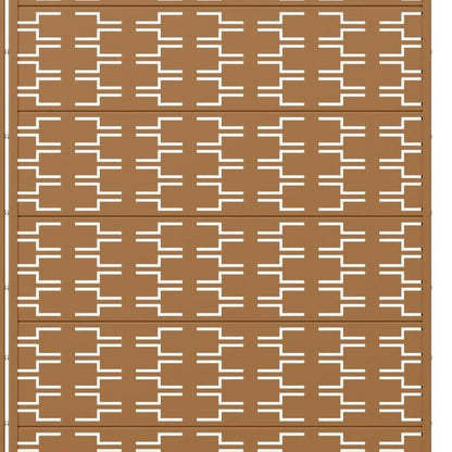 Set Of Two Brown Geometric Steel 12 Outdoor Privacy Screen HomeRoots