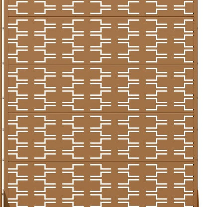 Set Of Two Brown Geometric Steel 12 Outdoor Privacy Screen HomeRoots