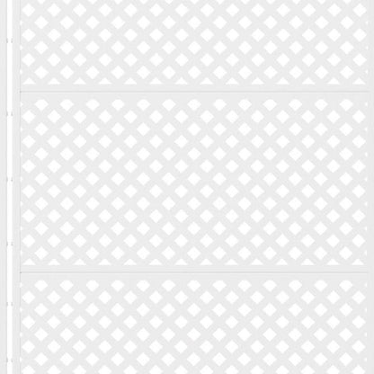 72" White Diamond Steel Six Panel Outdoor Privacy Screen HomeRoots