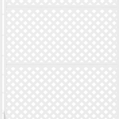 72" White Diamond Steel Six Panel Outdoor Privacy Screen HomeRoots