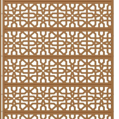 Set Of Two Brown Moroccan Steel 12 Outdoor Privacy Screen HomeRoots