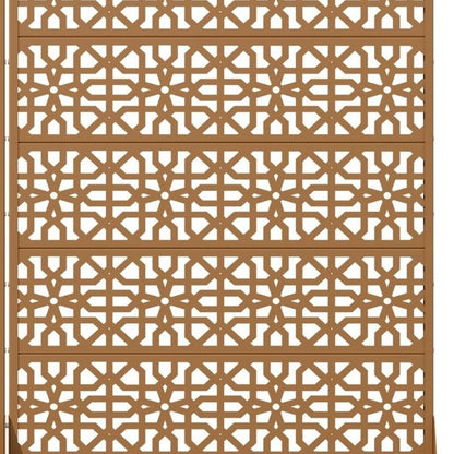 Set Of Two Brown Moroccan Steel 12 Outdoor Privacy Screen HomeRoots