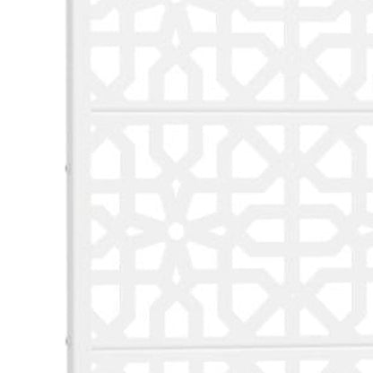Set Of Two White Moroccan Steel 12 Outdoor Privacy Screen HomeRoots