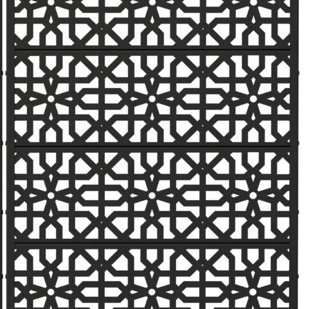 Set Of Two Black Moroccan Steel 12 Outdoor Privacy Screen — view 4