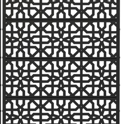 Set Of Two Black Moroccan Steel 12 Outdoor Privacy Screen HomeRoots