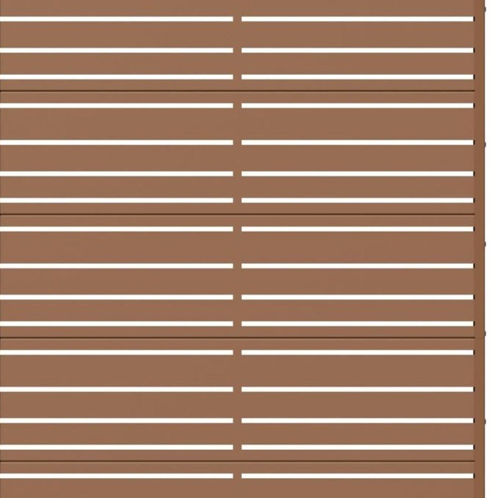 Set Of Two Brown Striped Steel 12 Outdoor Privacy Screen HomeRoots