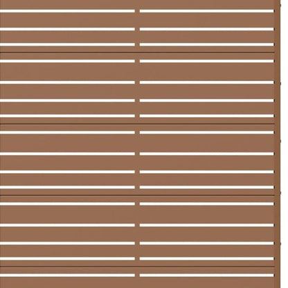 Set Of Two Brown Striped Steel 12 Outdoor Privacy Screen HomeRoots