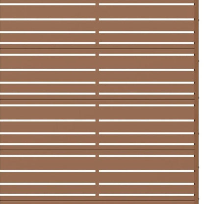 Set Of Two Brown Striped Steel 12 Outdoor Privacy Screen HomeRoots