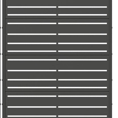 Set Of Two Black Striped Steel 12 Outdoor Privacy Screen HomeRoots