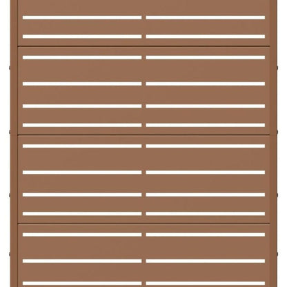 72" Brown Striped Steel Six Panel Outdoor Privacy Screen HomeRoots