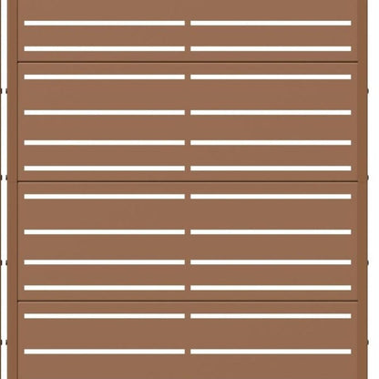 72" Brown Striped Steel 12 Outdoor Privacy Screen HomeRoots