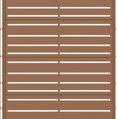 72" Brown Striped Steel 12 Outdoor Privacy Screen HomeRoots