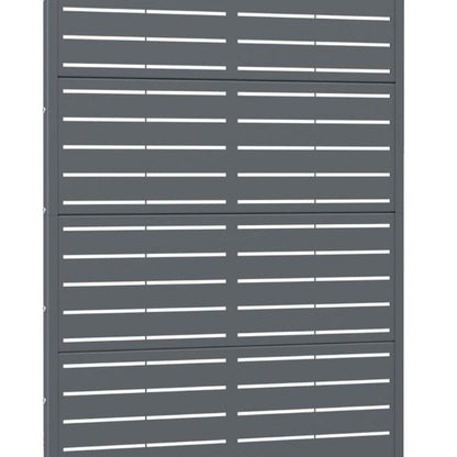 72" Gray Striped Steel Six Panel Outdoor Privacy Screen HomeRoots