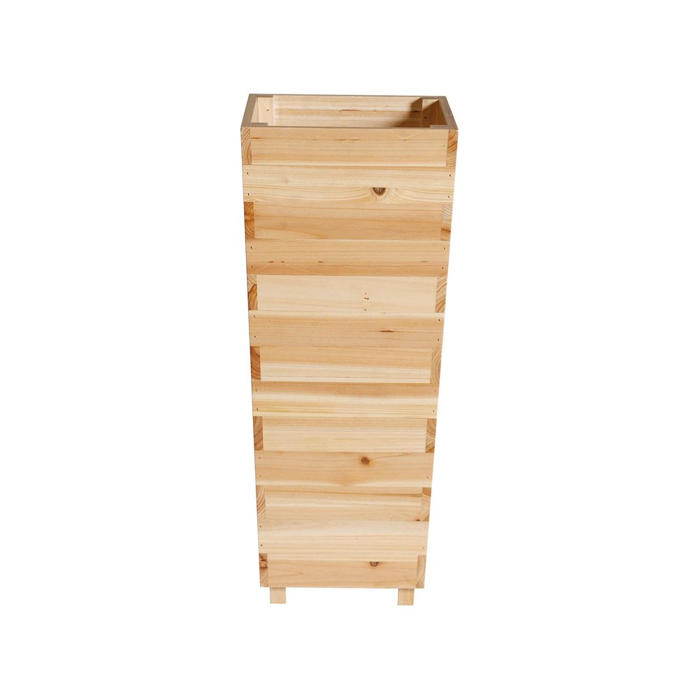 24" X 10" Brown Wood Rectangular Planter Box — view 1