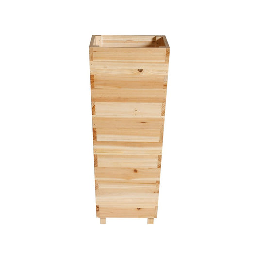 24" X 10" Brown Wood Rectangular Planter Box