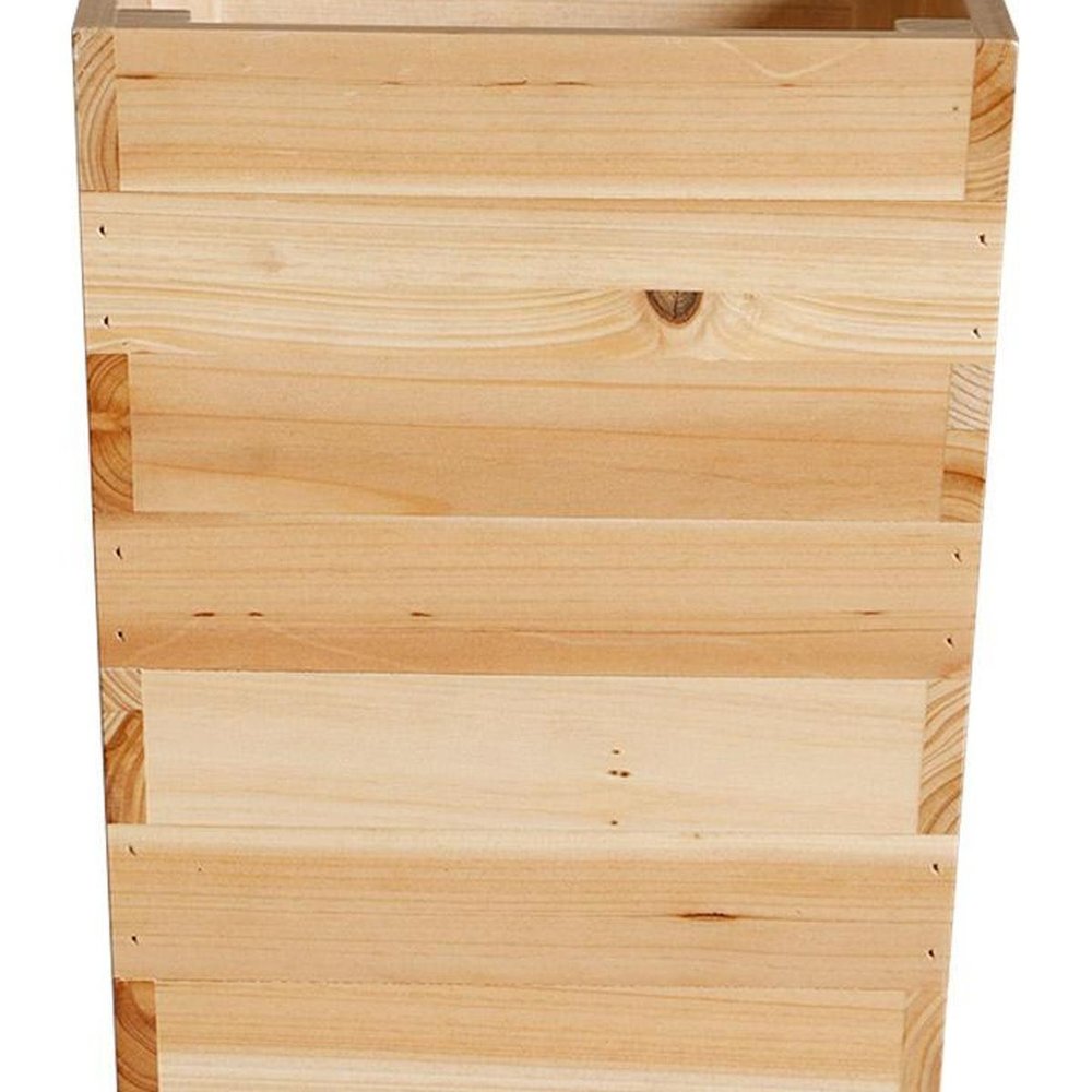 24" X 10" Brown Wood Rectangular Planter Box — view 2