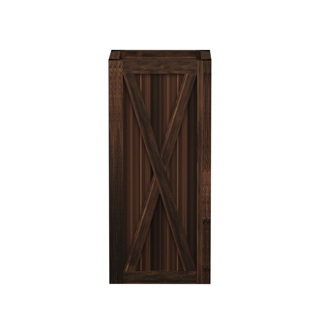 24" X 10" Brown Wood Rectangular Planter Box — view 1