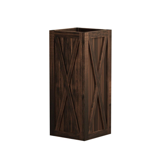 24" X 10" Brown Wood Rectangular Planter Box