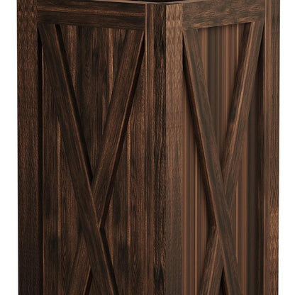 24" X 10" Brown Wood Rectangular Planter Box HomeRoots