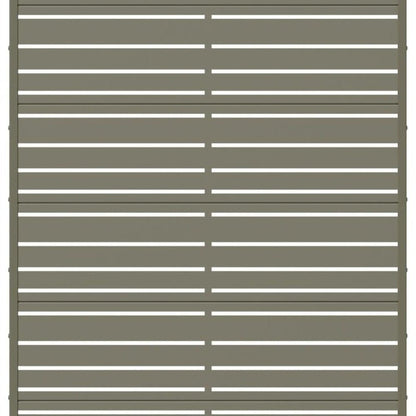 72" Gray Striped Steel Six Panel Outdoor Privacy Screen HomeRoots