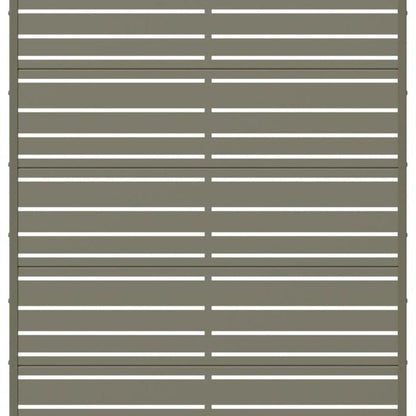 72" Gray Striped Steel Six Panel Outdoor Privacy Screen HomeRoots