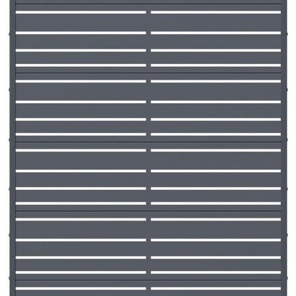 72" Gray Striped Steel Six Panel Outdoor Privacy Screen HomeRoots