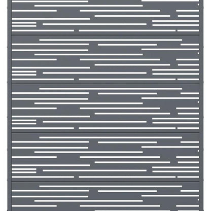 72" Gray Striped Steel Six Panel Outdoor Privacy Screen HomeRoots
