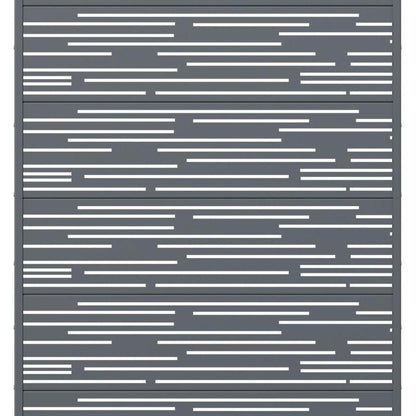 72" Gray Striped Steel Six Panel Outdoor Privacy Screen HomeRoots