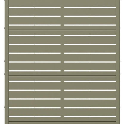 60" Gray Striped Steel Five Panel Outdoor Privacy Screen HomeRoots