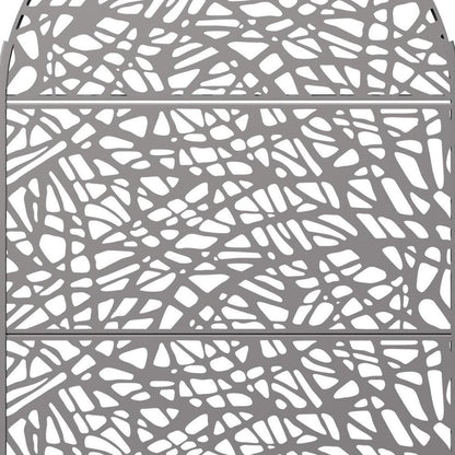 72" Gray Abstract Steel Outdoor Privacy Screen HomeRoots