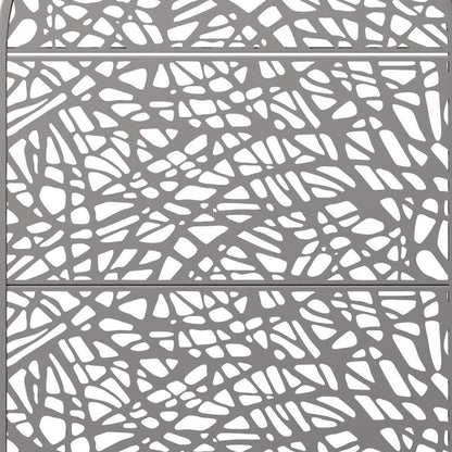 72" Gray Abstract Steel Outdoor Privacy Screen HomeRoots