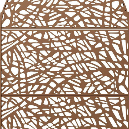 72" Brown Abstract Steel Outdoor Privacy Screen HomeRoots