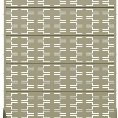 72" Gray Abstract Geometric Steel Outdoor Privacy Screen HomeRoots