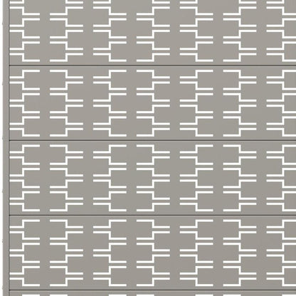 72" Gray Abstract Geometric Steel Outdoor Privacy Screen HomeRoots