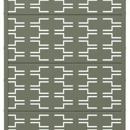 60" Gray Abstract Geometric Steel Outdoor Privacy Screen HomeRoots