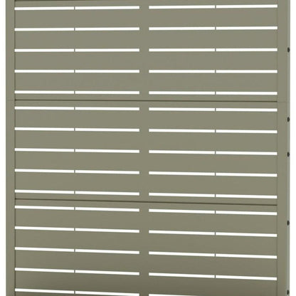 72" Gray Striped Metal Outdoor Privacy Screen HomeRoots