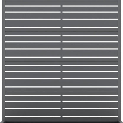 72" Gray Striped Metal Outdoor Privacy Screen HomeRoots