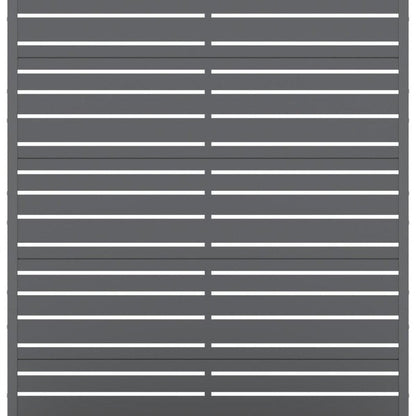 72" Gray Striped Metal Outdoor Privacy Screen HomeRoots