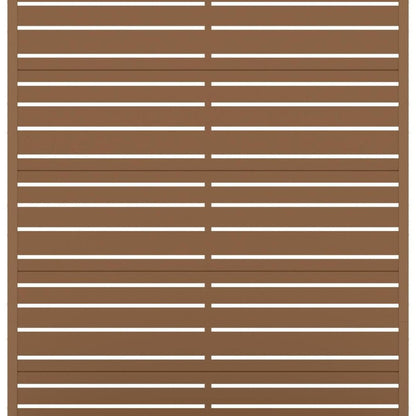 72" Brown Striped Metal Outdoor Privacy Screen HomeRoots