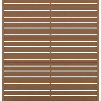 72" Brown Striped Metal Outdoor Privacy Screen HomeRoots