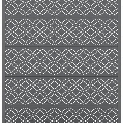 72" Gray Abstract Geometric Metal Outdoor Privacy Screen HomeRoots