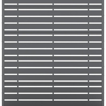 72" Gray Striped Metal Outdoor Privacy Screen HomeRoots