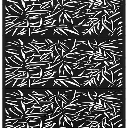 72" Black Botanical Leaves Metal Outdoor Privacy Screen HomeRoots