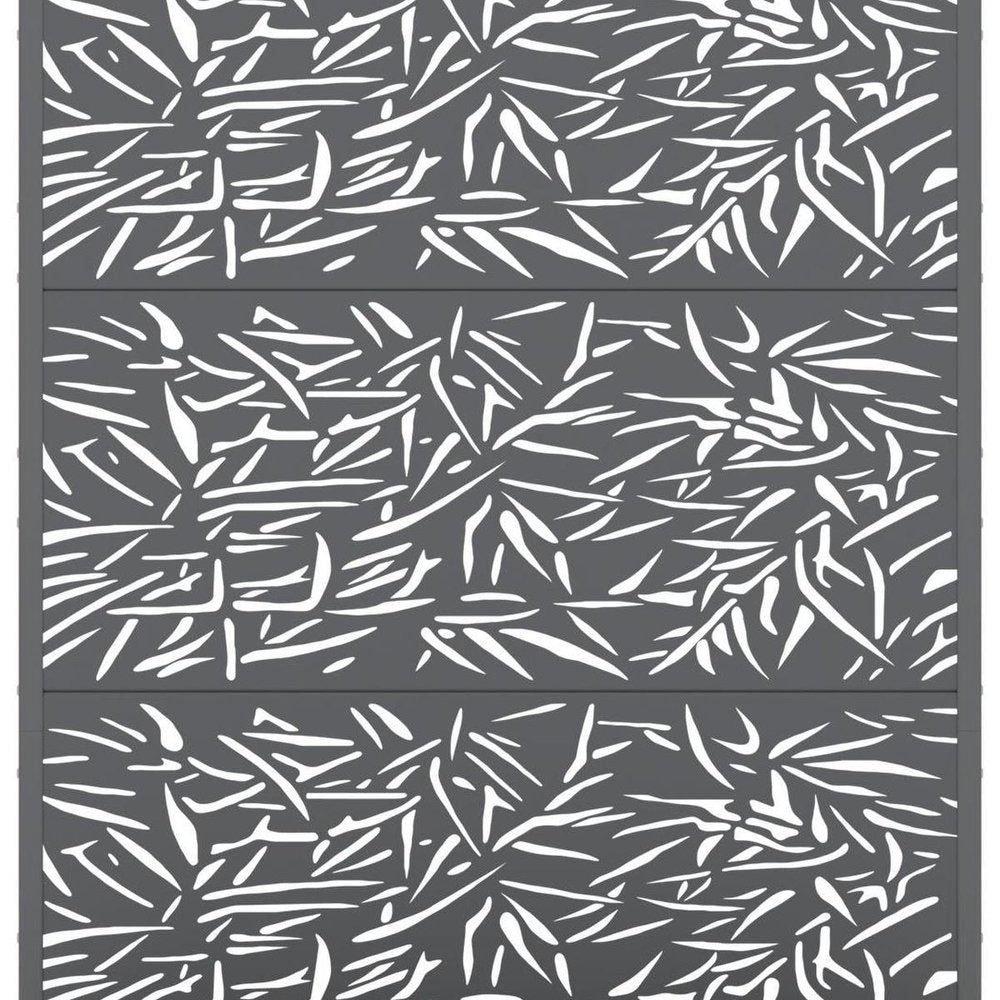 72" Gray Botanical Leaves Metal Outdoor Privacy Screen HomeRoots