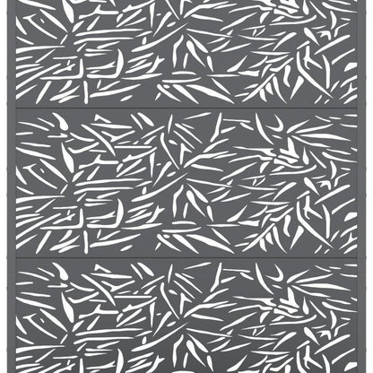 72" Gray Botanical Leaves Metal Outdoor Privacy Screen HomeRoots