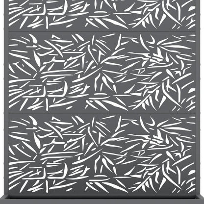 72" Gray Botanical Leaves Metal Outdoor Privacy Screen HomeRoots