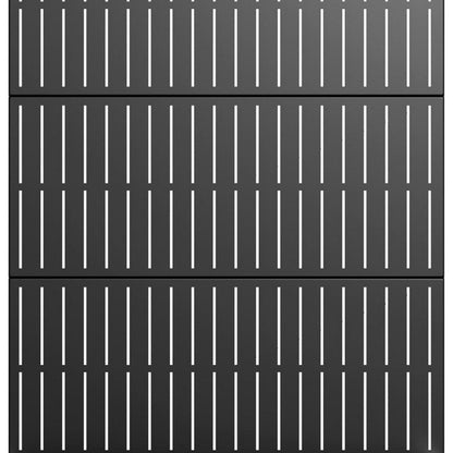 72" Black Striped Metal Outdoor Privacy Screen HomeRoots