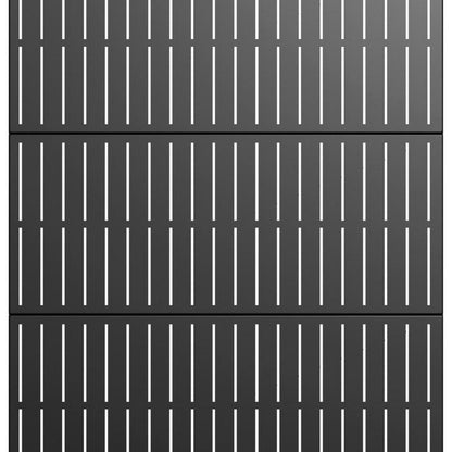 72" Black Striped Metal Outdoor Privacy Screen HomeRoots